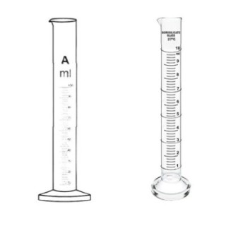 Measuring Cylinders Class A With Spout Round Base for lab image-1