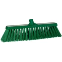 Vikan Heavy Duty Broom with Polyethylene Terephthalate Bristles, Green, Push Broom Style, 90mm Width, 109mm Bristle 29202