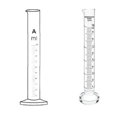 Measuring Cylinder Class B With Spout Round Base for lab image-1