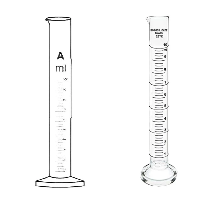 Measuring Cylinder Class B With Spout Round Base for lab image-1