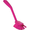Vikan Hard Bristle Pink Scrubbing Dish Brush 23 mm Bristle Length, Polyethylene Terephthalate Bristle Material 42371