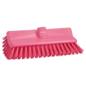 Vikan Hard Bristle Pink High-Low Scrubbing Brush 150 mm Width, 41 mm Bristle Length, Polyethylene Terephthalate 70471