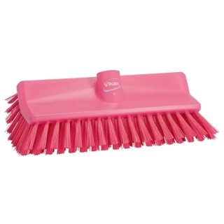 Vikan Hard Bristle Pink High-Low Scrubbing Brush 150 mm Width, 41 mm Bristle Length, Polyethylene Terephthalate 70471