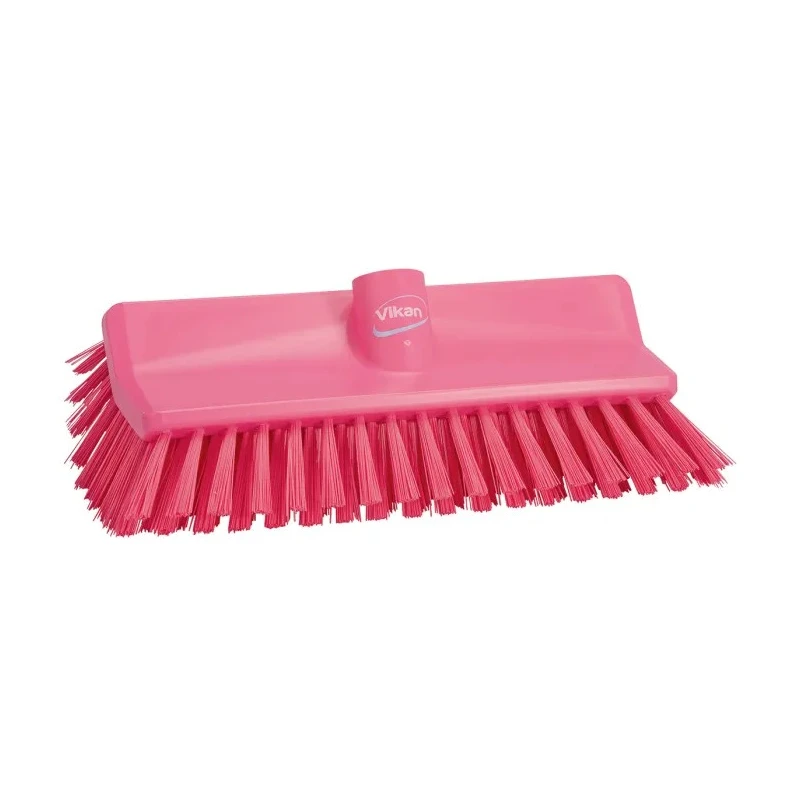 Vikan Hard Bristle Pink High-Low Scrubbing Brush 150 mm Width, 41 mm Bristle Length, Polyethylene Terephthalate 70471