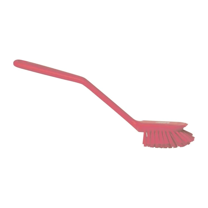 Vikan Hard Bristle Pink Scrubbing Dish Brush 23 mm Bristle Length, Polyethylene Terephthalate Bristle Material 42371