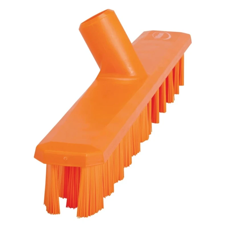 Vikan Orange Scrubbing Brush, 37 mm Bristle Length, Polyester Bristle Material, 400mm Length 70647