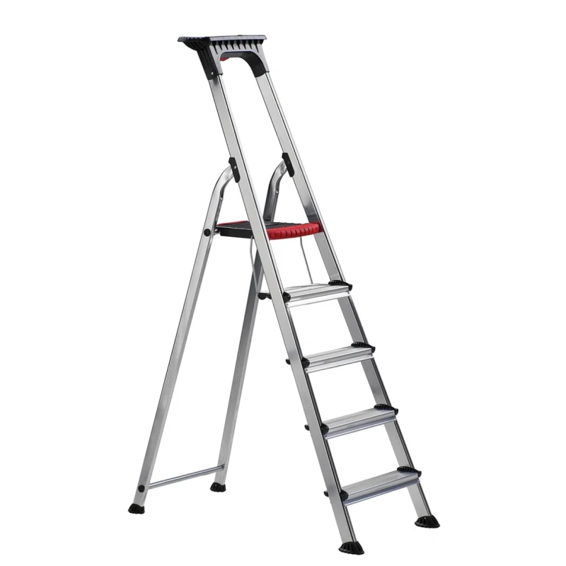 RS PRO Aluminium Professional 5 Steps Step Ladder 1.041m Platform Height, 1.677m Open Length 187-4995