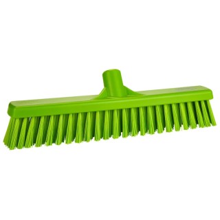 Vikan Push Broom Green With Polyethylene Terephthalate Bristles for Food and Industrial Applications 317477