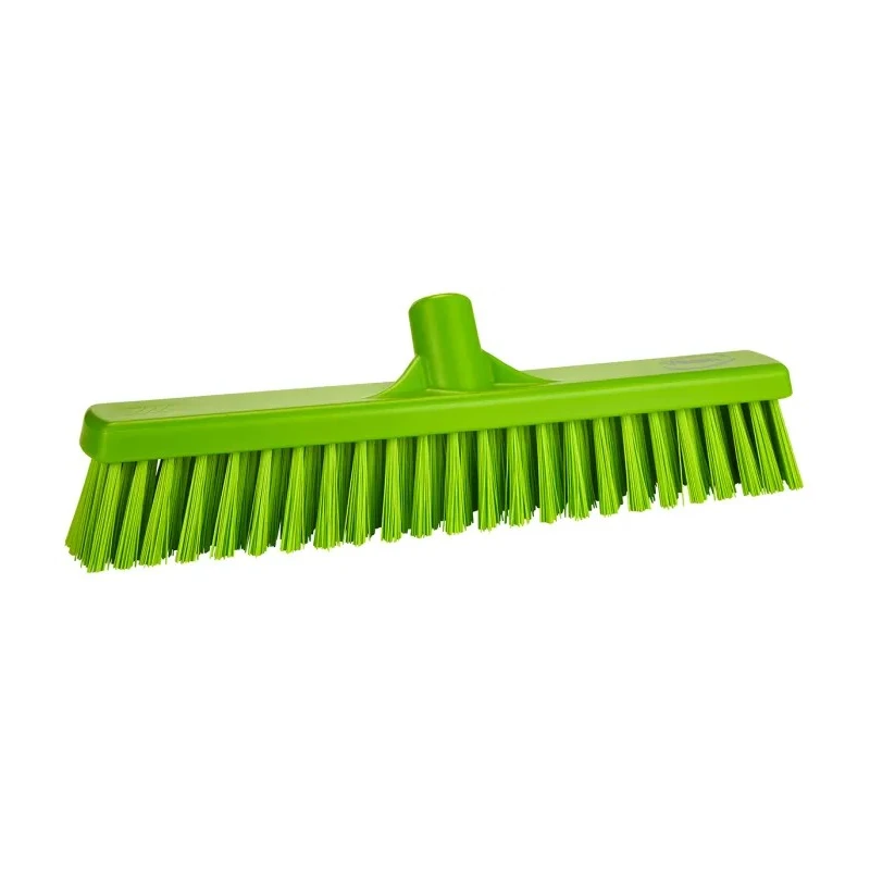 Vikan Push Broom Green With Polyethylene Terephthalate Bristles for Food and Industrial Applications 317477