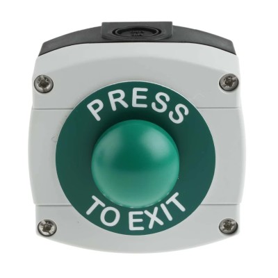 RS PRO Plastic Domed Press To Exit Button IP65 Surface Mount 85mm Height 85mm Depth 192-4566