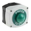 RS PRO Plastic Domed Press To Exit Button IP65 Surface Mount 85mm Height 85mm Depth 192-4566
