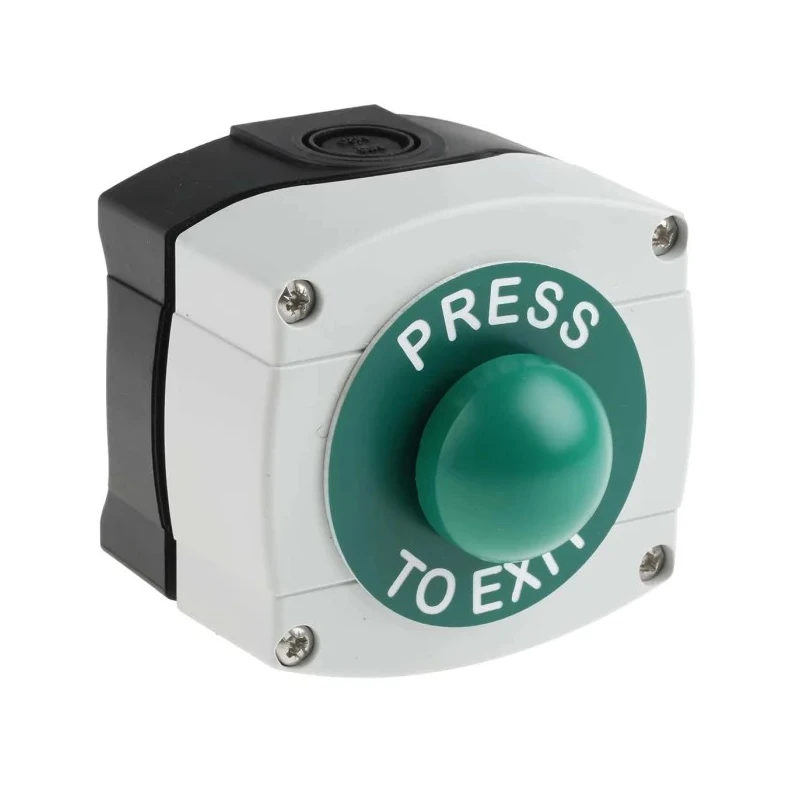 RS PRO Plastic Domed Press To Exit Button IP65 Surface Mount 85mm Height 85mm Depth 192-4566