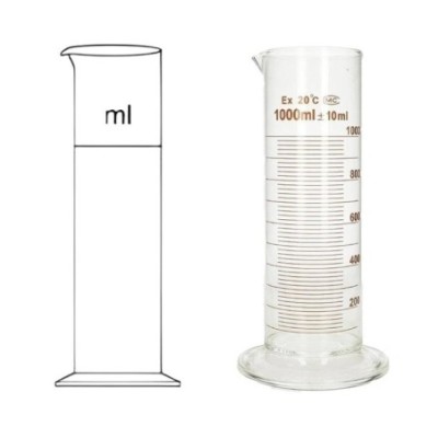 1000ml Cylinder With Single Mark for Sand Sedimentation Lab image-1