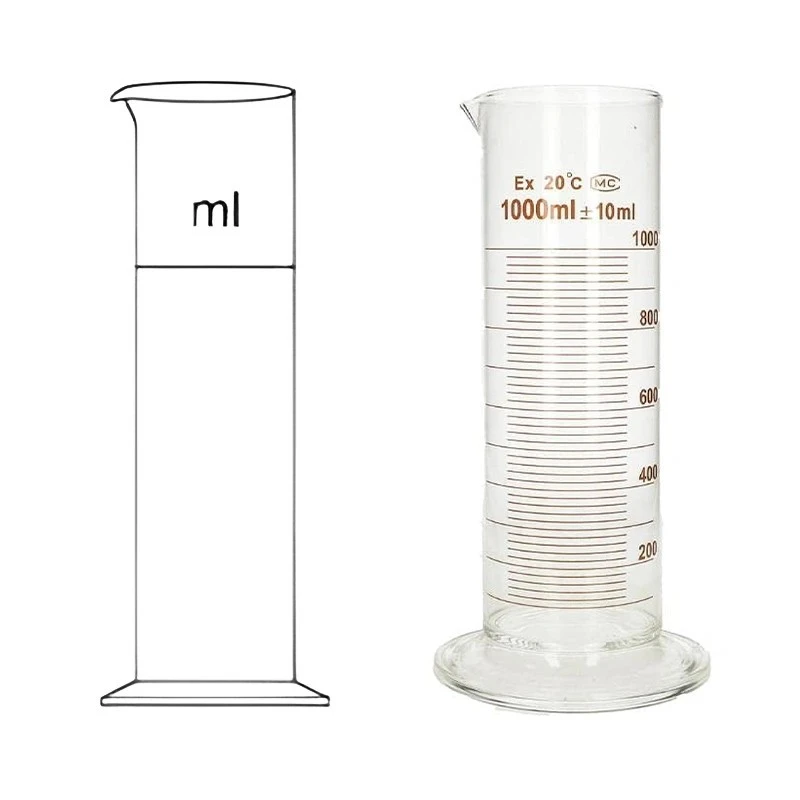 1000ml Cylinder With Single Mark for Sand Sedimentation Lab image-1