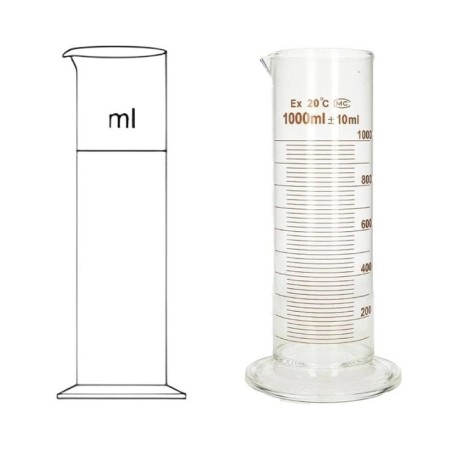 1000ml Cylinder With Single Mark for Sand Sedimentation Lab image-1