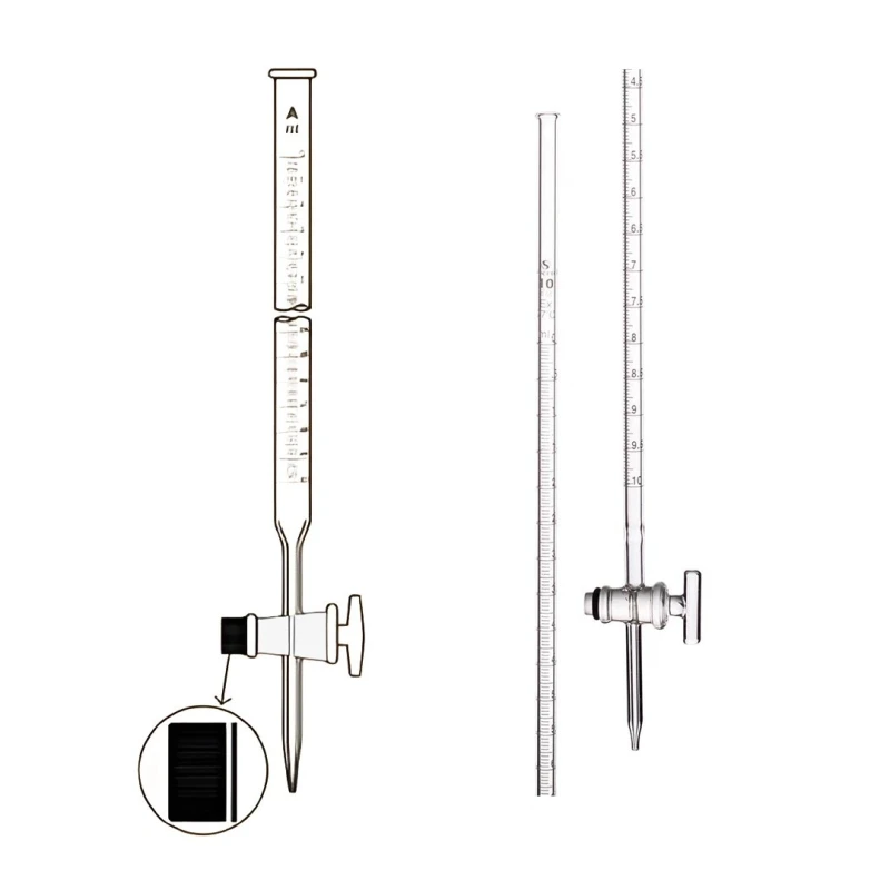 Burettes With Straight Bore Glass Key Stopcock for lab image-1