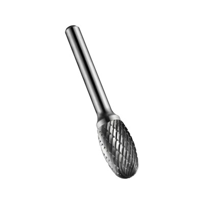 Dormer P809 Series Oval Burr, 12.7 mm Head Diameter, 6 mm Shank Diameter, Bright Finish P80912.7X6.0