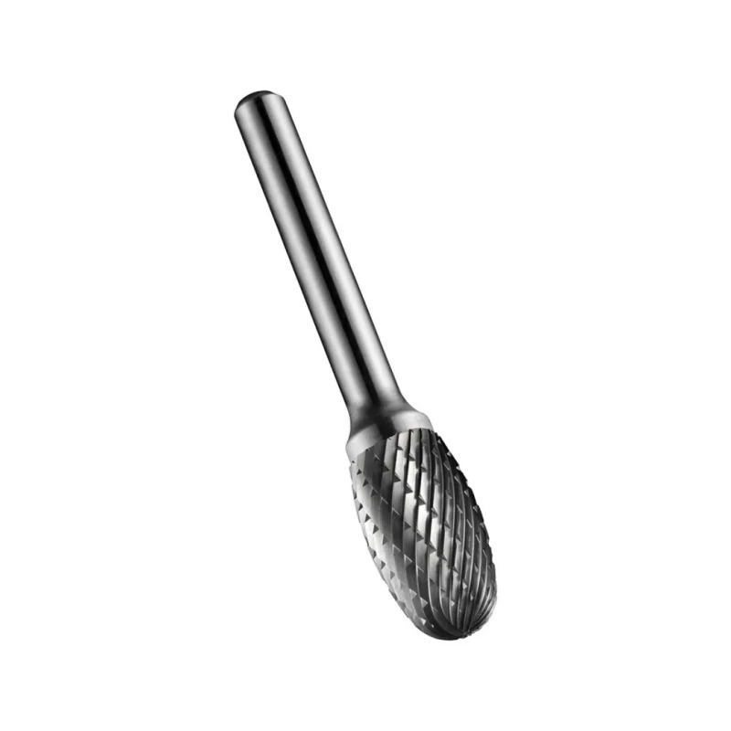 Dormer P809 Series Oval Burr, 12.7 mm Head Diameter, 6 mm Shank Diameter, Bright Finish P80912.7X6.0