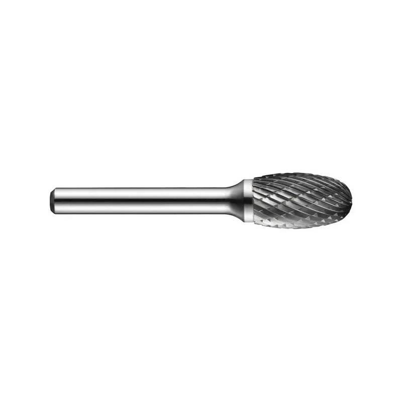Dormer P809 Series Oval Burr, 12.7 mm Head Diameter, 6 mm Shank Diameter, Bright Finish P80912.7X6.0
