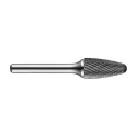 Dormer Ball Nosed Tree Burr Rotary Cutting Tool Head Diameter 12.7mm Shank Diameter 6mm Overall Length 70mm P81112.7X6.0