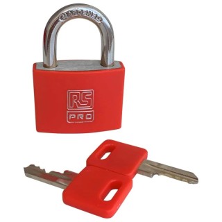 RS PRO Steel Aluminium Padlock Keyed Alike 6 mm Shackle Diameter 43 mm Body Width 195-8230
