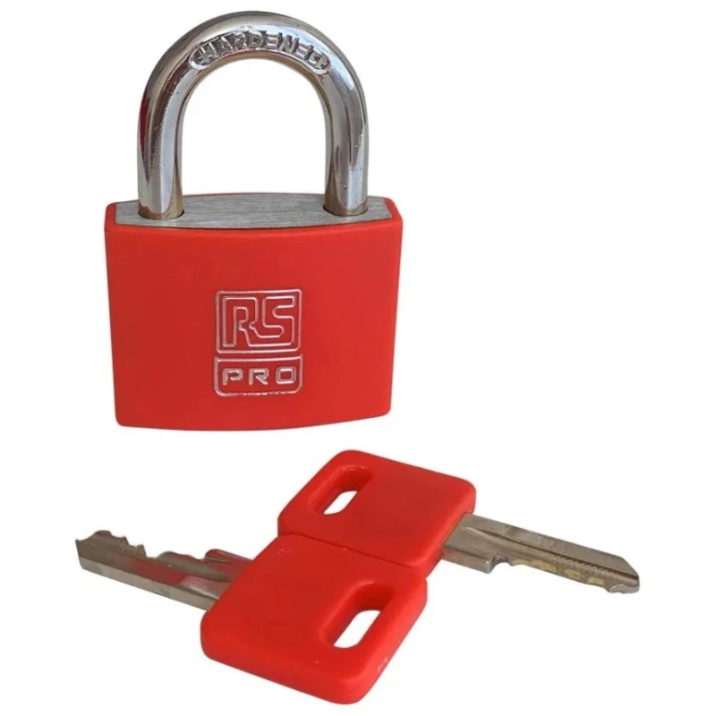 RS PRO Steel Aluminium Padlock Keyed Alike 6 mm Shackle Diameter 43 mm Body Width 195-8230
