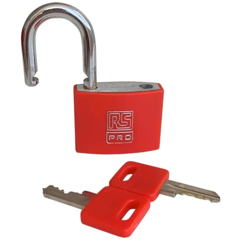 RS PRO Steel Aluminium Padlock Keyed Alike 6 mm Shackle Diameter 43 mm Body Width 195-8230