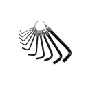 Teng Tools 10 Piece L Imperial Hex Key Set Hex Size 1/16 to 3/8 in Chrome Vanadium Steel Black Finish 1424