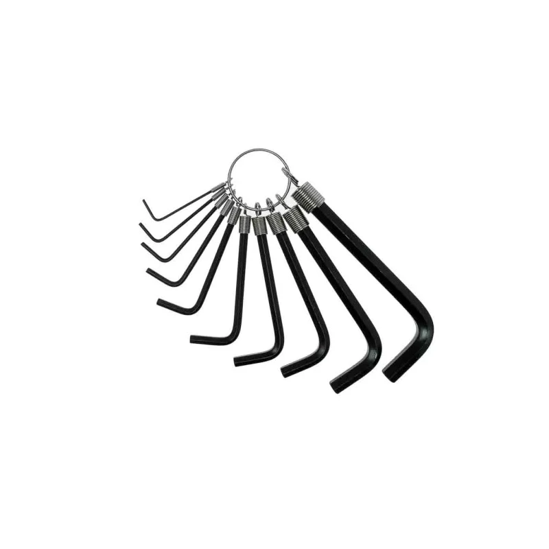 Teng Tools 10 Piece L Imperial Hex Key Set Hex Size 1/16 to 3/8 in Chrome Vanadium Steel Black Finish 1424