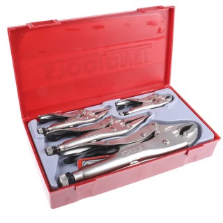 Teng Tools 5-Piece Plier Locking Plier Set TTVG05