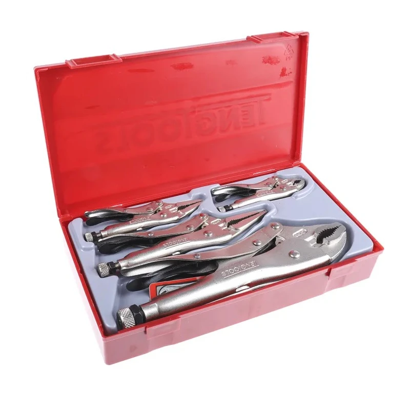 Teng Tools 5-Piece Plier Locking Plier Set TTVG05
