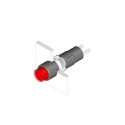 EAO LED Pilot Light 19 Series, 19.8 mm Cutout Diameter, 48V, IP40 Protection, Round, Solder Terminal IP40