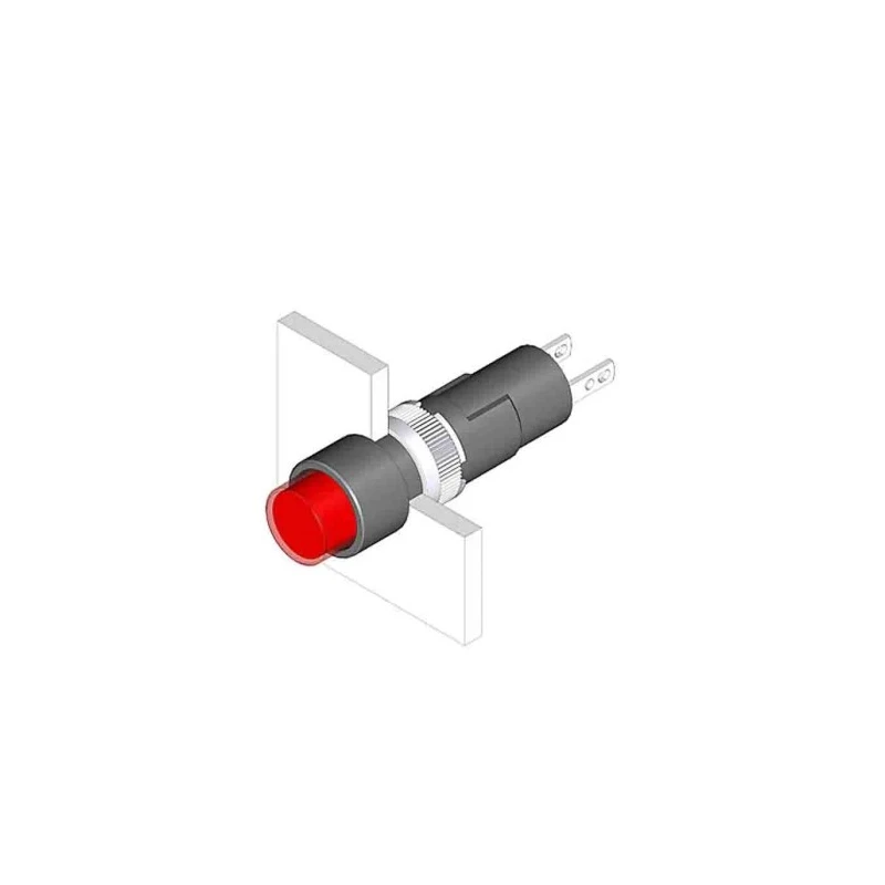 EAO LED Pilot Light 19 Series, 19.8 mm Cutout Diameter, 48V, IP40 Protection, Round, Solder Terminal IP40