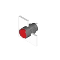 EAO Panel LED Pilot Light 16 mm Cutout, 48V, IP65 Protection Round IP65