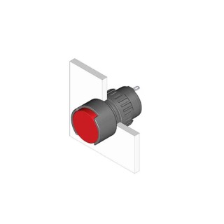 EAO Panel LED Pilot Light 16 mm Cutout, 48V, IP65 Protection Round IP65
