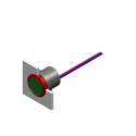 EAO Panel LED Pilot Light, 84 Series, 22.3 mm Cutout Diameter, IP67 Rated, Round, Aluminium Body IP67