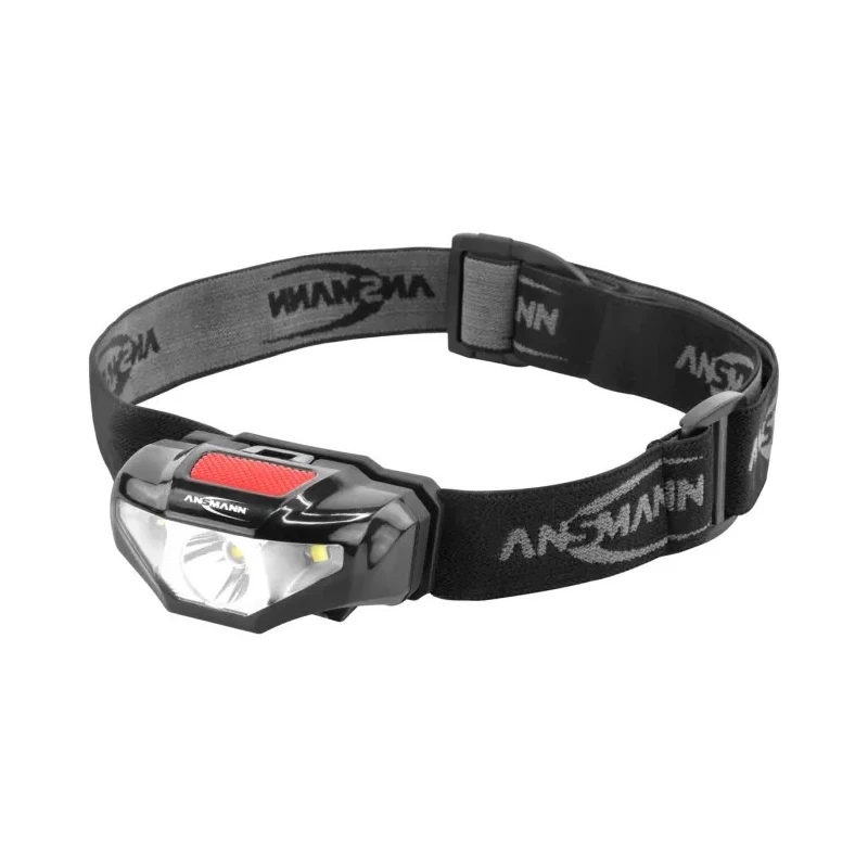 Ansmann LED Head Torch 65 Lumens IP44 Splash Proof Lightweight ABS Housing 80 m Beam Distance 4.3 h Run Time 1600-0260