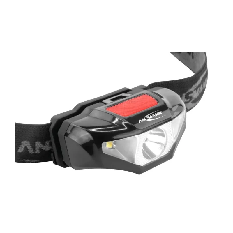 Ansmann LED Head Torch 65 Lumens IP44 Splash Proof Lightweight ABS Housing 80 m Beam Distance 4.3 h Run Time 1600-0260