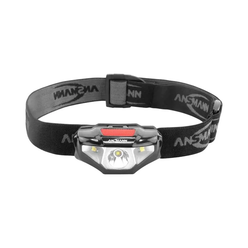 Ansmann LED Head Torch 65 Lumens IP44 Splash Proof Lightweight ABS Housing 80 m Beam Distance 4.3 h Run Time 1600-0260
