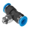 Festo Pneumatic Fitting Threaded-to-Tube M5 Male 4 mm Nickel-Plated Brass QSMT-M5-4