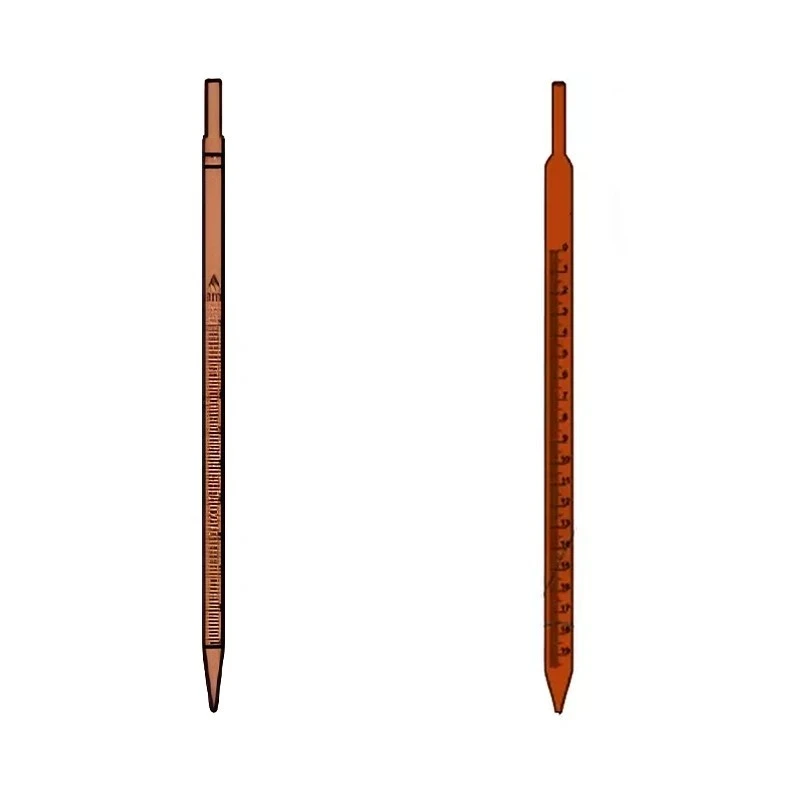 Amber Colour Pipettes Measuring Graduated Mohr Type for lab image-1