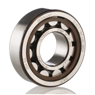 SKF Single-Row Cylindrical Roller Bearing 20 mm ID, 47 mm OD, 14 mm Width, Open End Type, High Speed 19000 rpm NU 204 ECP/C3