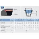 OPTIBELT Wedge Belt Rubber Material, Belt Section A13, Length 1320 mm, Width 13 mm, Height 8 mm, Model 13 X 1320