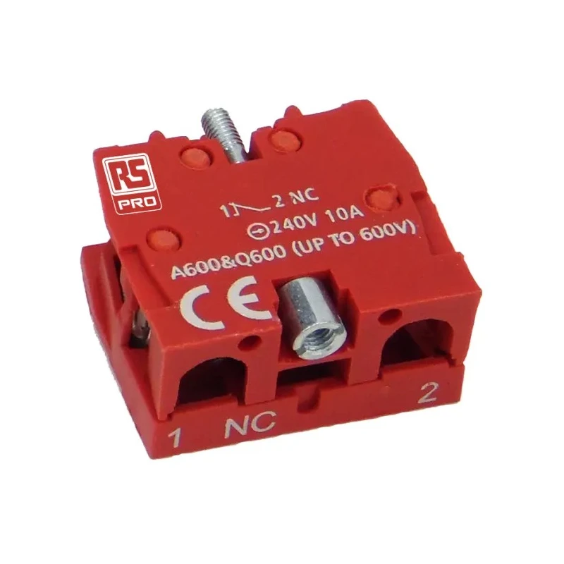 RS PRO Auxiliary Contact Block 1 NC Screw Terminal 500 V AC IP65 205-2383