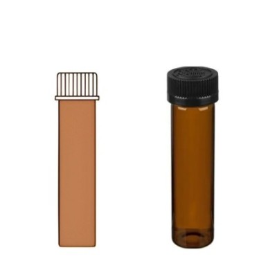 Amber Culture Tubes Flat Bottom With Screw Cap PTFE Liner Lab image-1