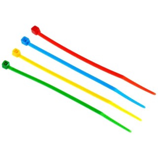 RS PRO Nylon Non-Releasable Cable Tie Kit with 4 Colour-Coded Sizes 100 x 2.5 mm Taiwan 201-3591