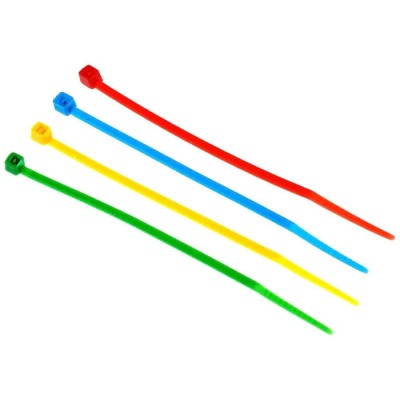 RS PRO Nylon Non-Releasable Cable Tie Kit with 4 Colour-Coded Sizes 100 x 2.5 mm Taiwan 201-3591