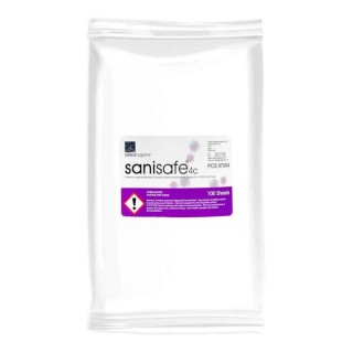 NEUTRAL Allied Sanisafe Flow-Wrap Dry Anti-Bacterial Wipes Pack of 100, 160 x 200 mm 201-3531