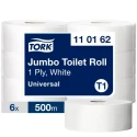 Tork Toilet Roll 6 Rolls of 2500 Sheets 1-Ply Jumbo Roll Diameter 260mm Core Diameter 59mm Series Tork Jumbo Premium 110162