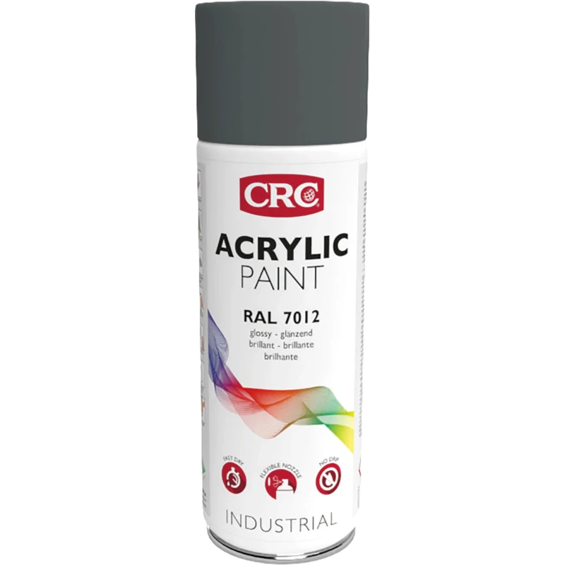 CRC 400 ml RAL 7012 Grey Gloss Acrylic Spray Paint 33272